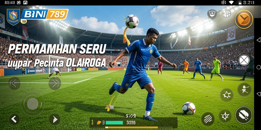 Screenshot BNI789 menunjukkan gameplay olahraga yang seru dan interaktif.