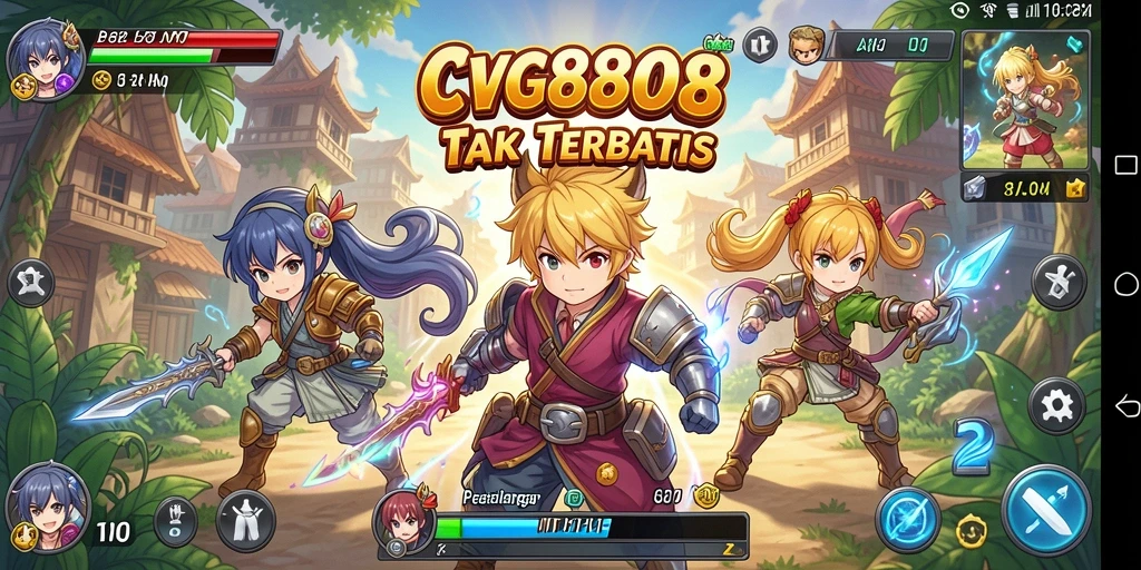 Screenshot gameplay CVG8888 menampilkan karakter anime beraksi.
