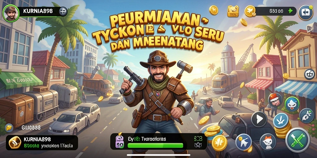Tampilan gameplay KURNIA898 yang menampilkan pengelolaan bisnis yang menarik.