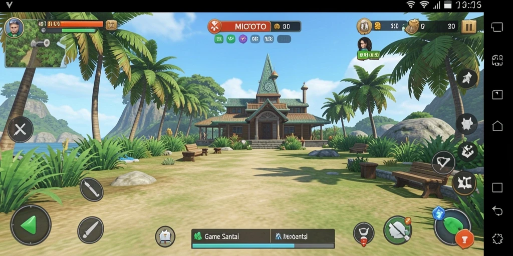 Gameplay menyenangkan di MIOTOTO dengan grafis cerah.
