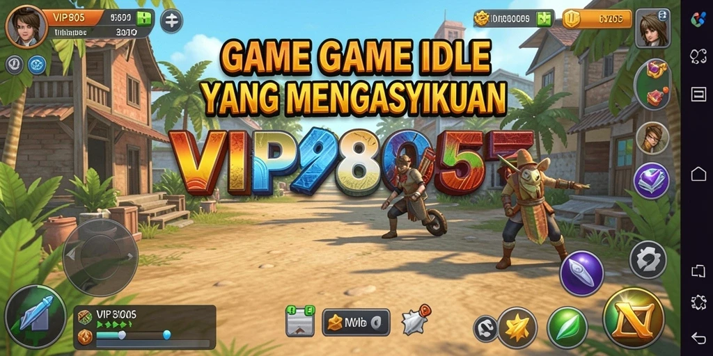 Tampilan layar permainan Idle VIP805 dengan berbagai karakter menarik.