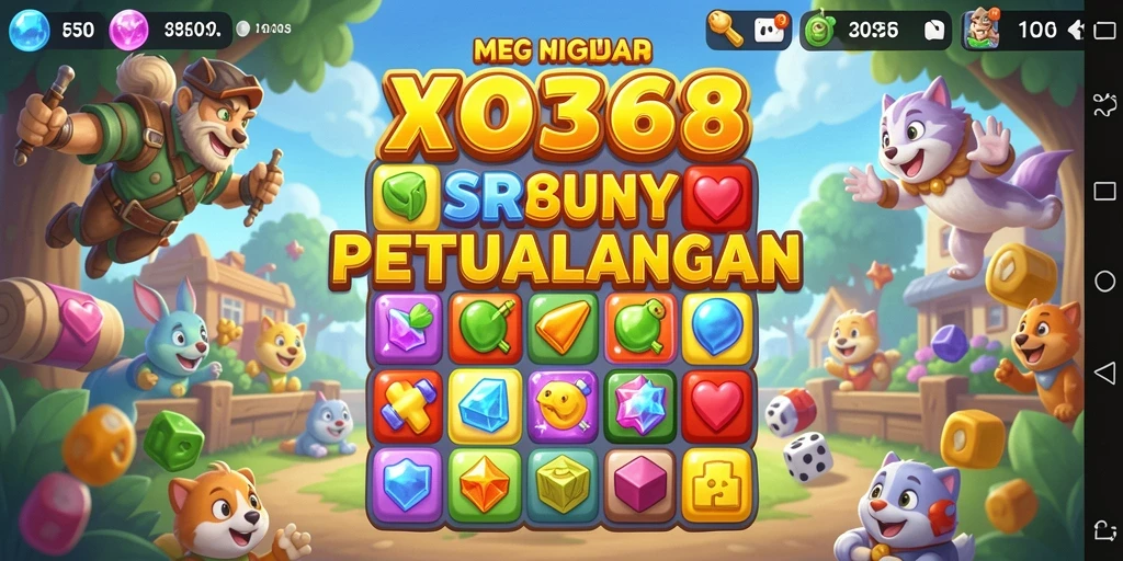 Tampilan gameplay menarik dari XO368 dengan warna-warni ceria.